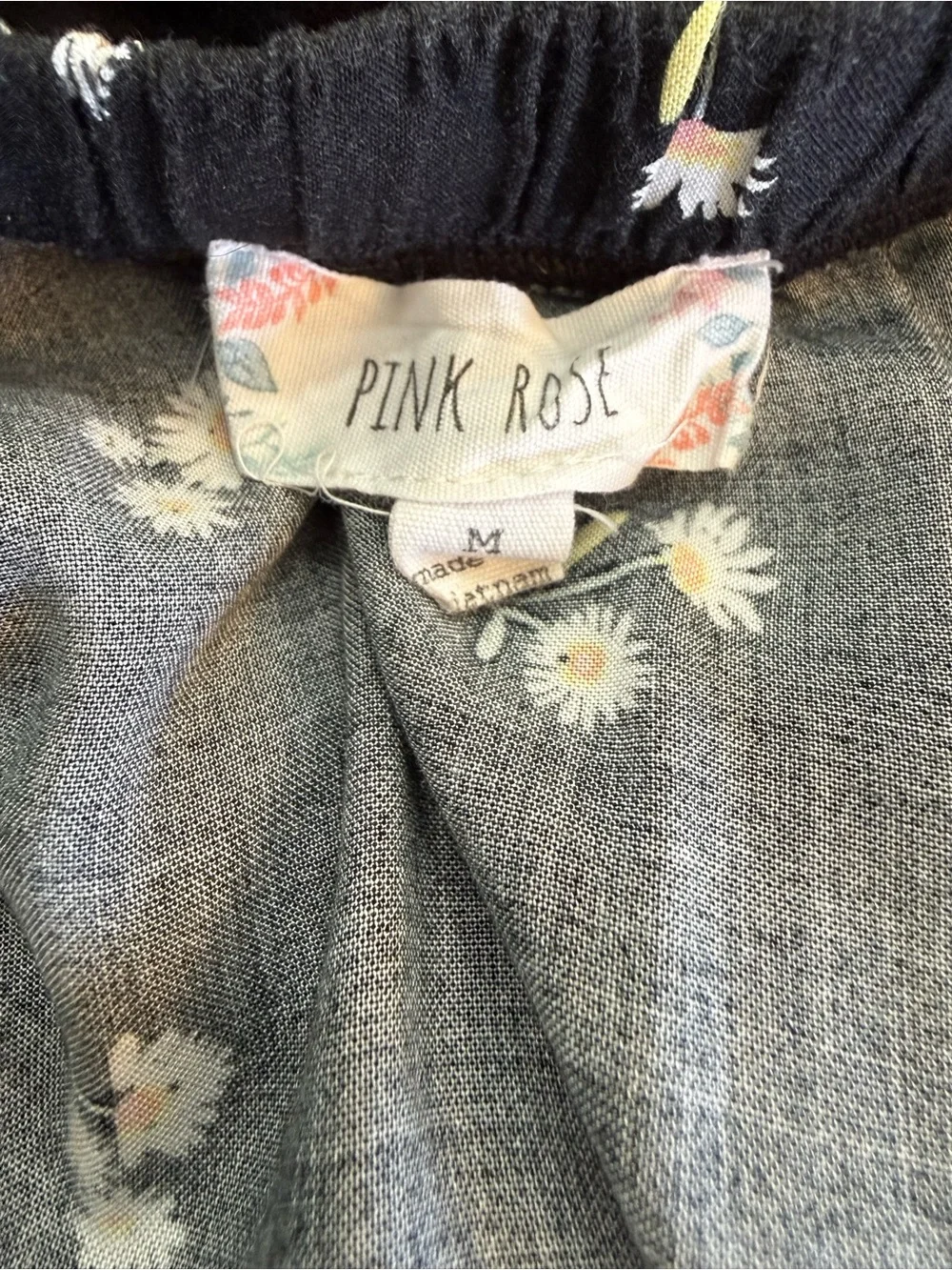 Pink Rose Floral Daisy Maxi Skirt Size M